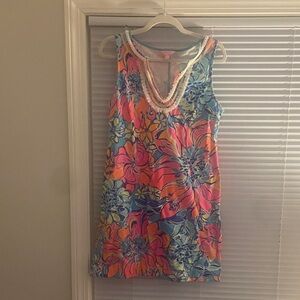 Lilly Pulitzer Floral Mini Dress - Pink, Blue, Yellow